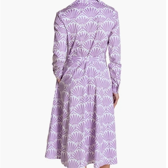 Boden Amy Print Long Sleeve Stretch Cotton Shirtdress - Size 16-18R - Picture 2 of 8